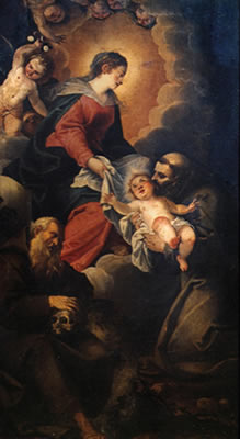 Maffeo da Verona, La Vergine affida il Bambino a San Francesco